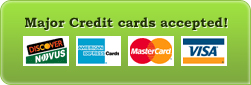 major credit cards accepted